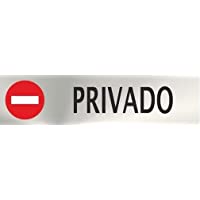 MovilCom® - Señal de acero inoxidable PRIVADO 200X50mm señal informativa (ref.RD707029)